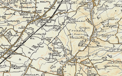 Old map of Margaretting Tye in 1898