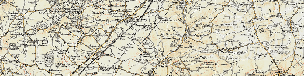 Old map of Margaretting Tye in 1898