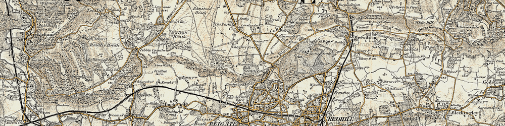Old map of Margery in 1898-1909