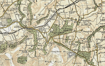 Old map of Aysdale Gate in 1903-1904