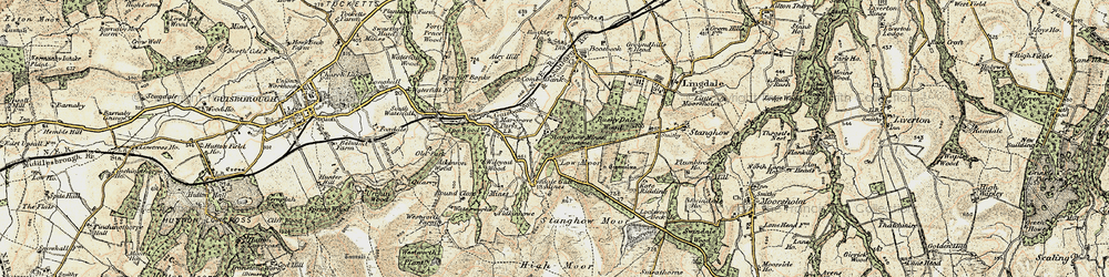 Old map of Aysdale Gate in 1903-1904