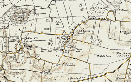 Old map of Marham in 1901