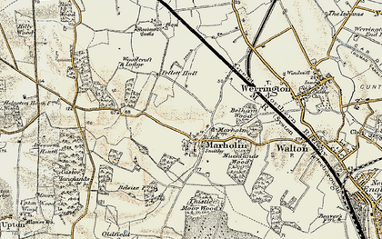 Old map of Belham Wood in 1901-1902
