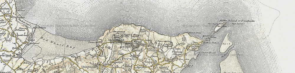 Old map of Mariandyrys in 1903-1910