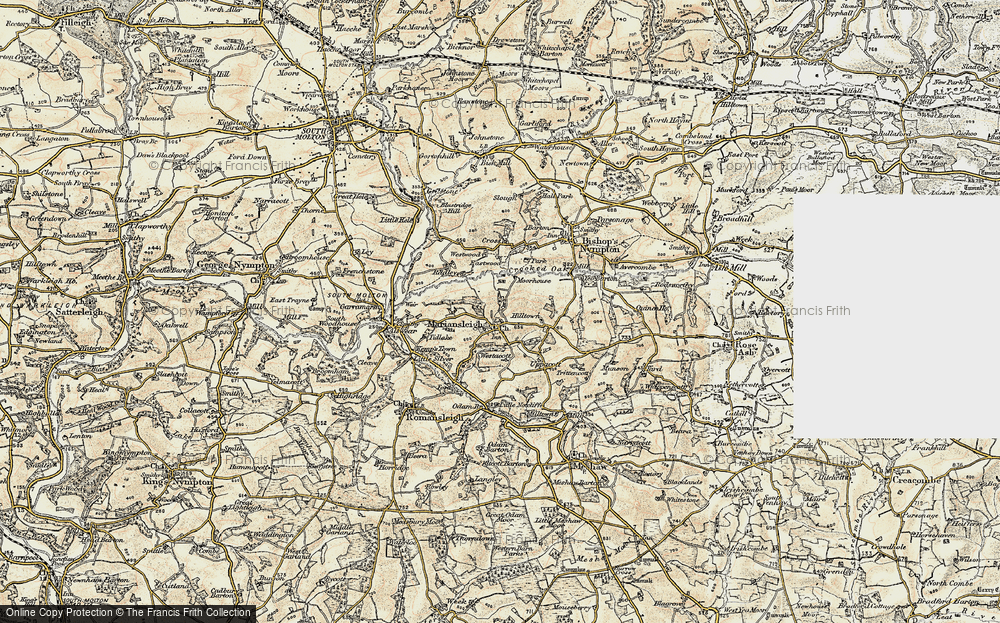 Old Map of Mariansleigh, 1899-1900 in 1899-1900