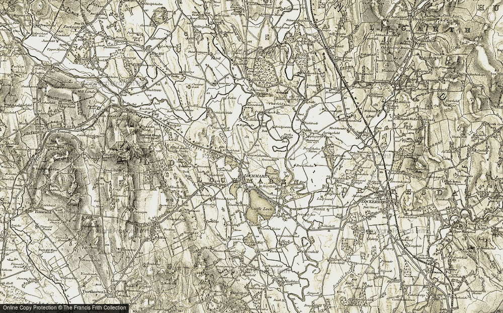 Old Map of Historic Map covering Broomhill in 1901-1905