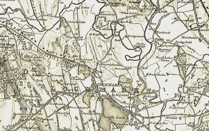 Old map of Belzies in 1901-1905
