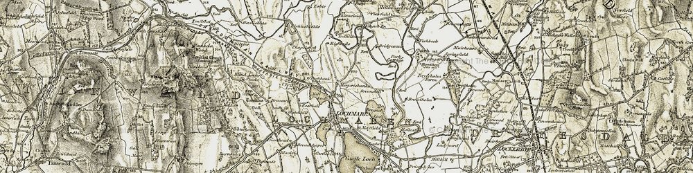 Old map of Blind Lochs in 1901-1905