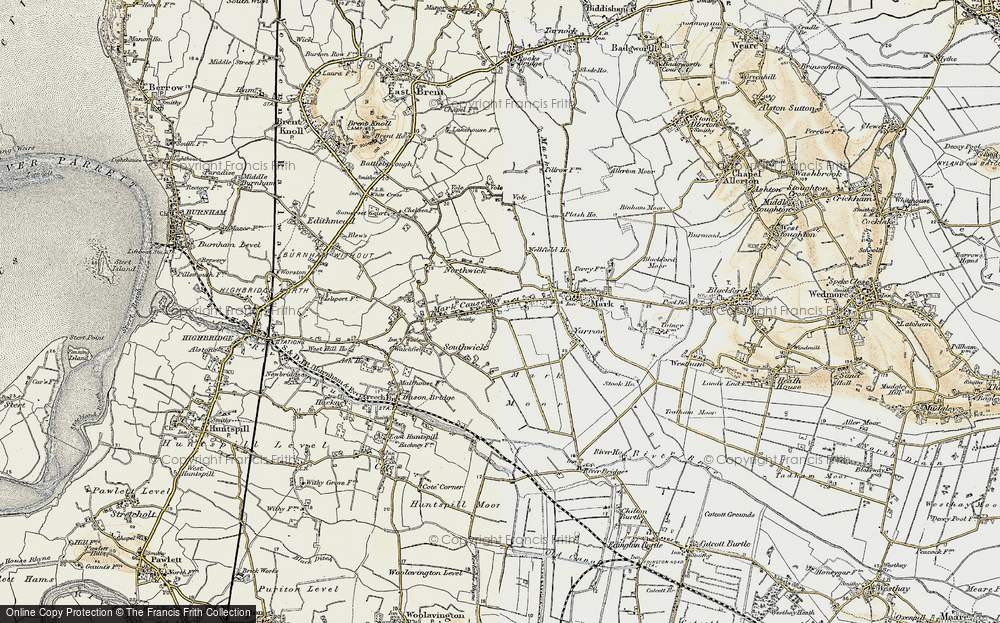 Old Map of Mark Causeway, 1899-1900 in 1899-1900