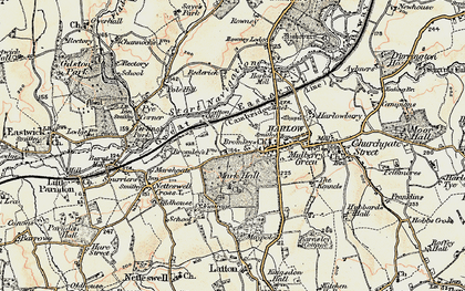 Old map of Mark Hall North in 1898
