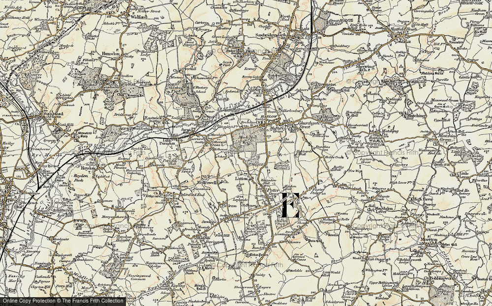 Old Map of Mark Hall South, 1898 in 1898