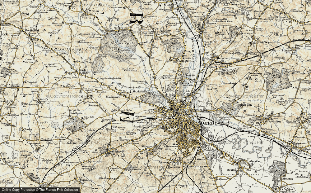 Old Map of Markeaton, 1902-1903 in 1902-1903