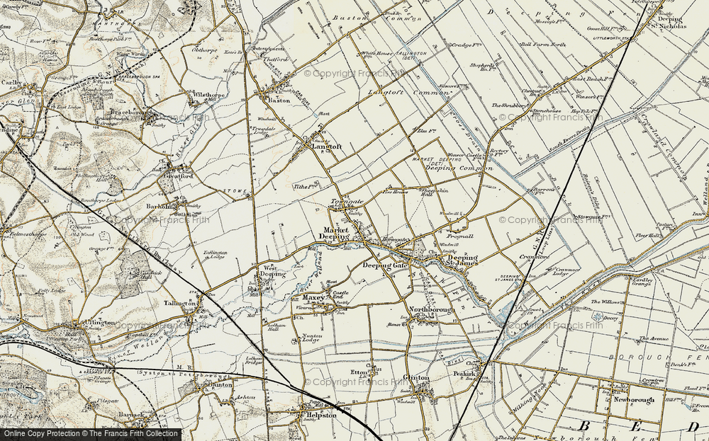 Old Map of Market Deeping, 1901-1902 in 1901-1902