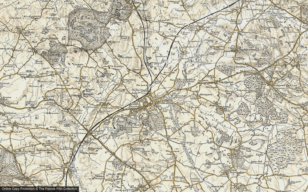 Old Map of Market Drayton, 1902 in 1902