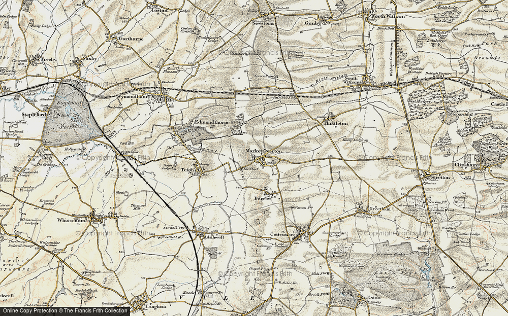Old Map of Market Overton, 1901-1903 in 1901-1903