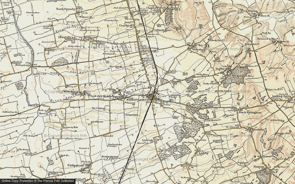 Old Map of Historic Map covering Brimmer Beck in 1903