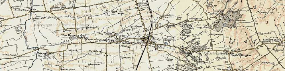 Old map of Market Rasen in 1903