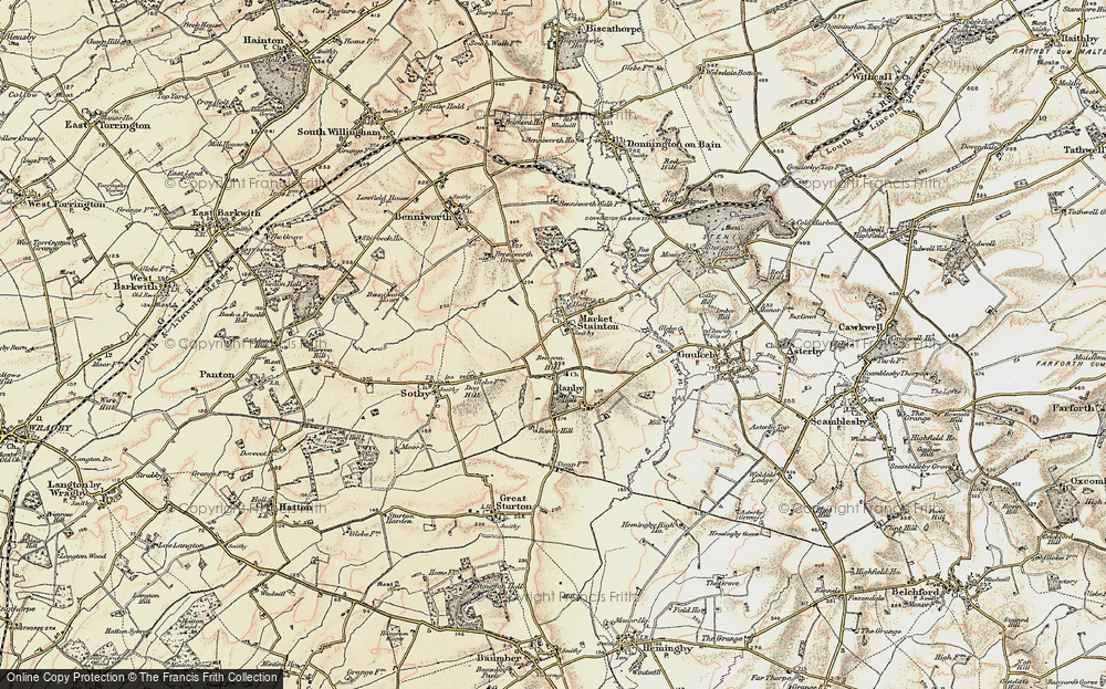 Old Map of Market Stainton, 1902-1903 in 1902-1903