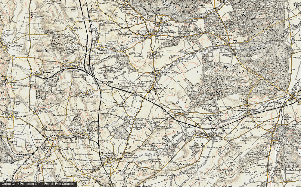 Old Map of Market Warsop, 1902-1903 in 1902-1903