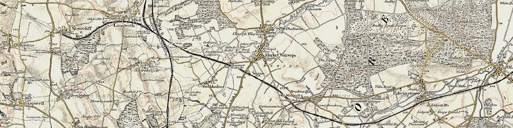 Old map of Market Warsop in 1902-1903