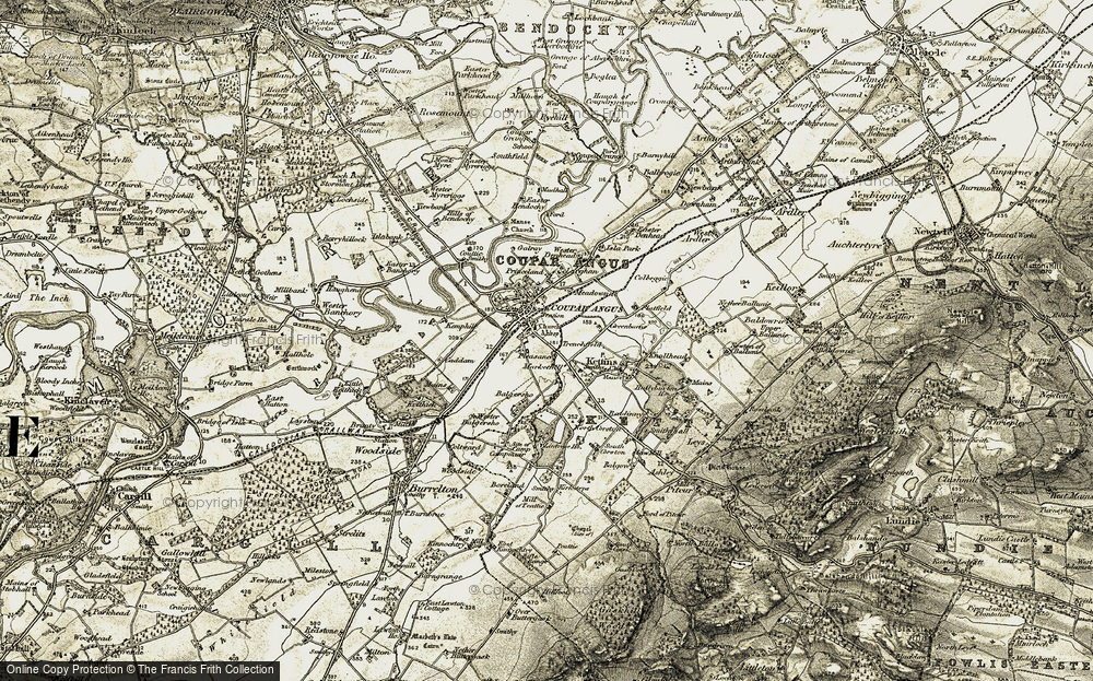 Old Map of Markethill, 1907-1908 in 1907-1908