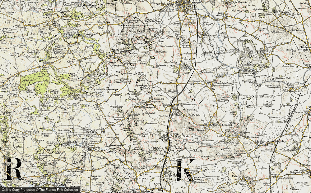 Old Map of Markington, 1903-1904 in 1903-1904