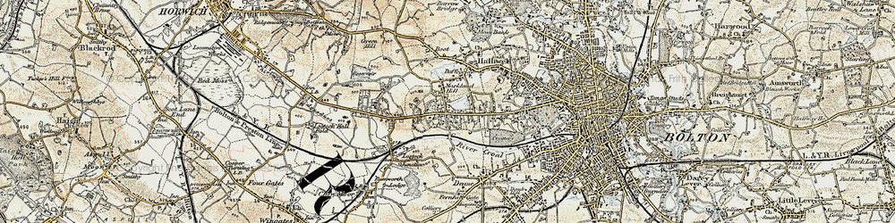 Old map of Markland Hill in 1903