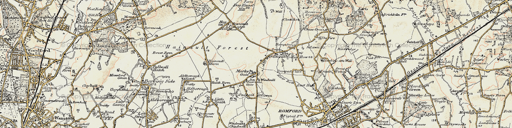Old map of Marks Gate in 1897-1898