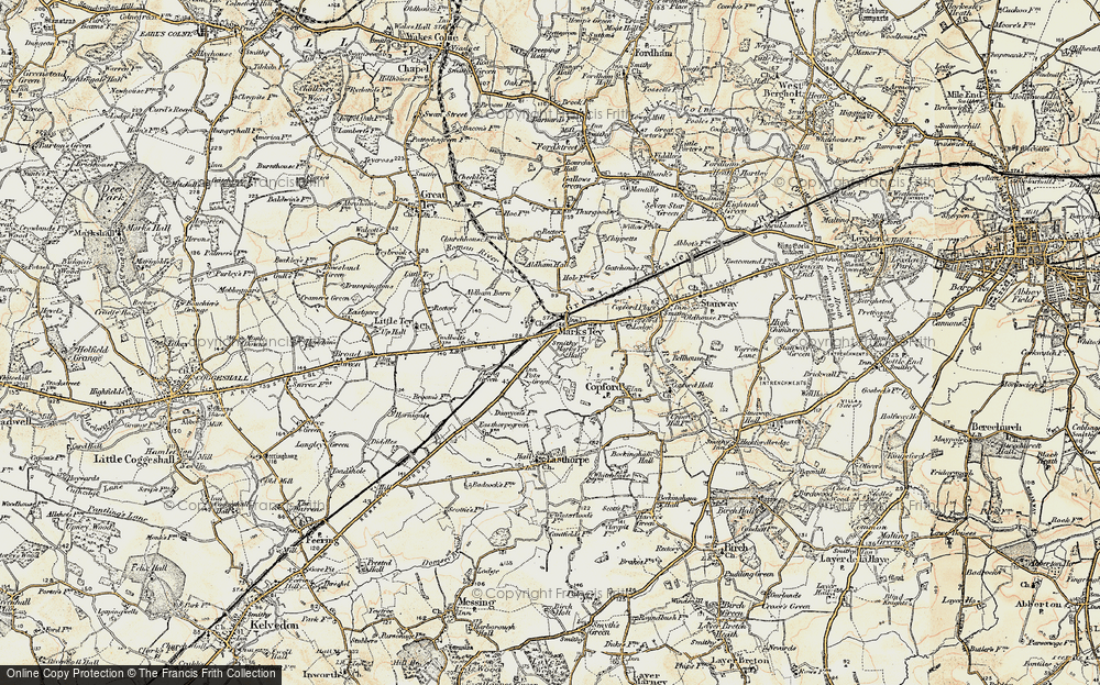 Old Map of Marks Tey, 1898-1899 in 1898-1899