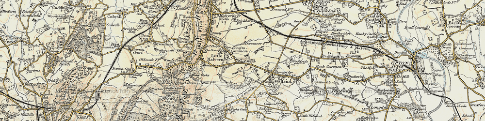 Old map of Marl Bank in 1899-1901