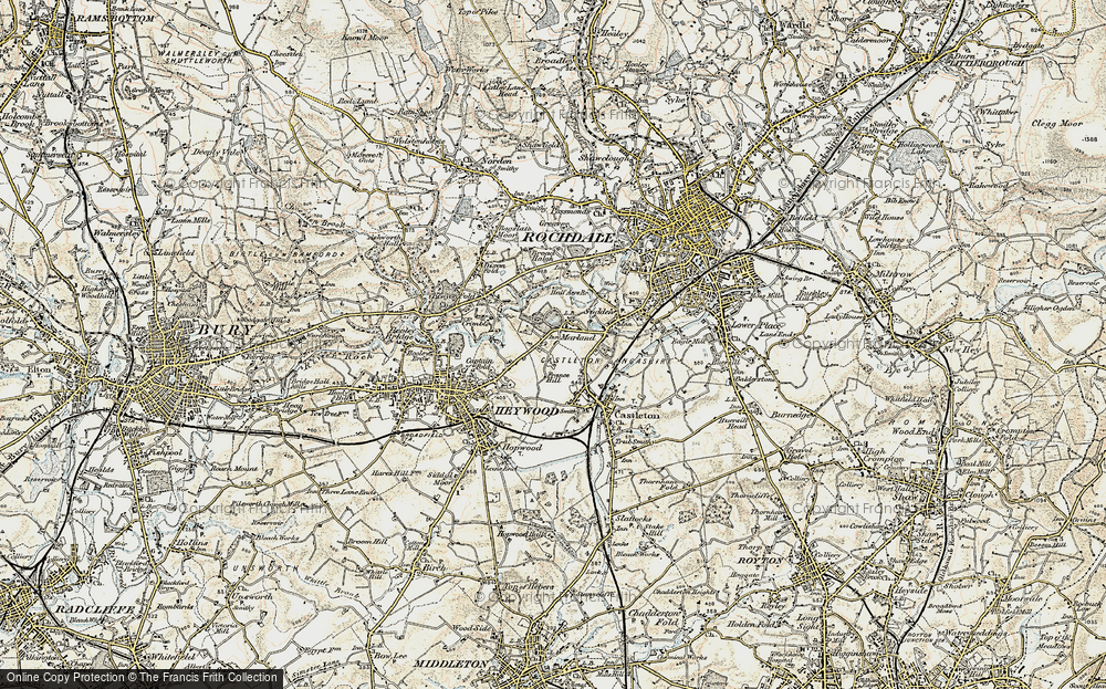 Old Map of Marland, 1903 in 1903