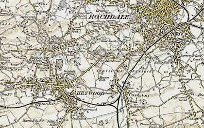 Old map of Marland in 1903