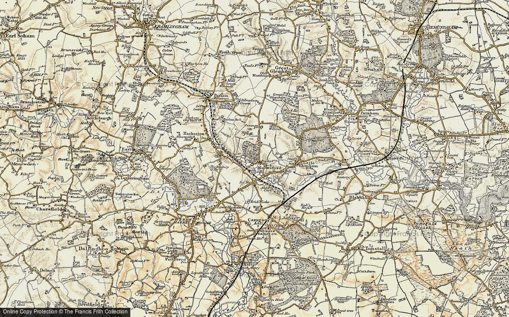 Old Map of Marlesford, 1898-1901 in 1898-1901