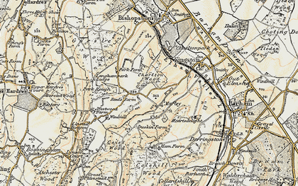 Old map of Marley in 1898-1899