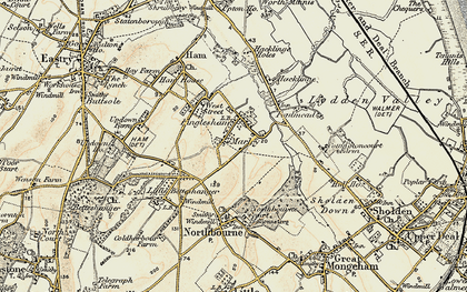 Old map of Marley in 1898-1899