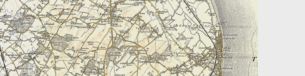 Old map of Marley in 1898-1899