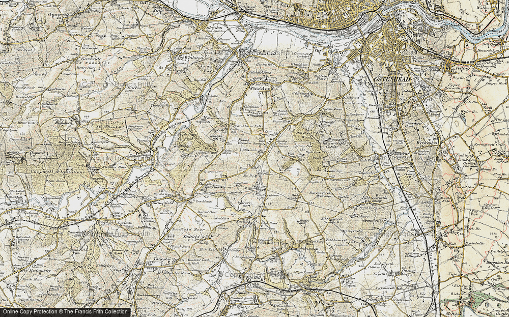 Old Map of Marley Hill, 1901-1904 in 1901-1904