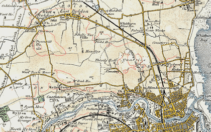Old map of Marley Pots in 1901-1904