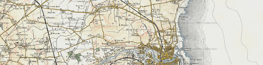 Old map of Hylton Red House in 1901-1904