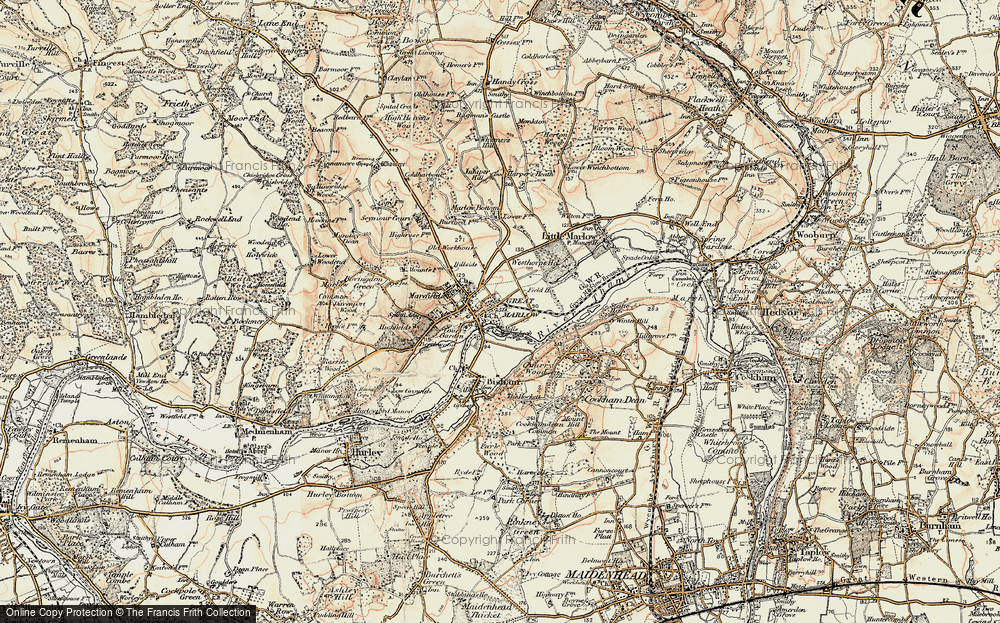 Old Map of Marlow, 1897-1898 in 1897-1898