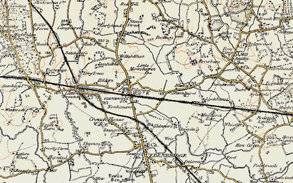 Old map of Marlpit Hill in 1898-1902