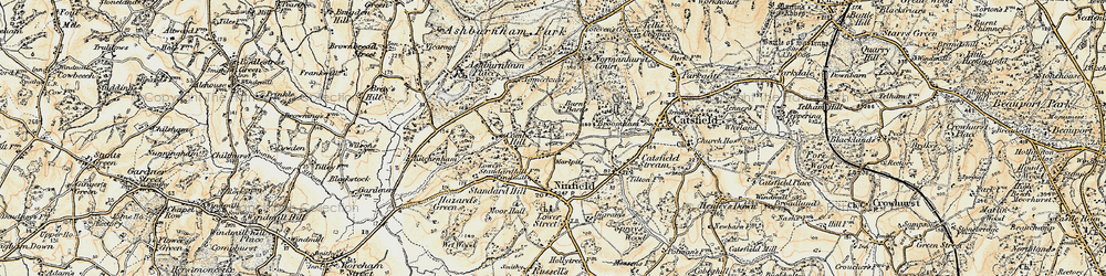 Old map of Marlpits in 1898
