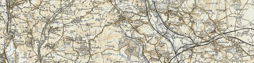Old map of Marlpool in 1902-1903