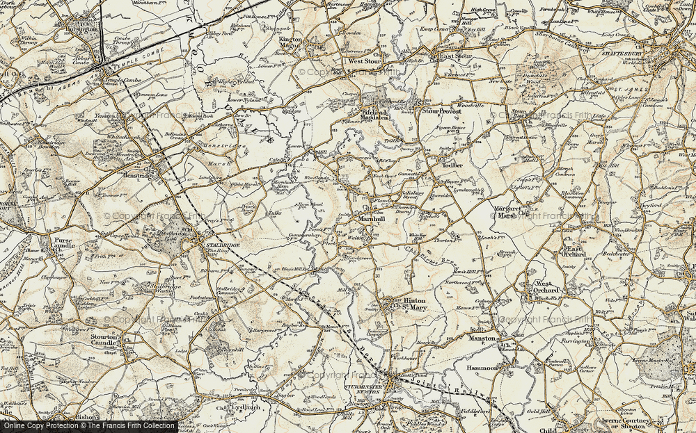 Old Map of Marnhull, 1897-1909 in 1897-1909