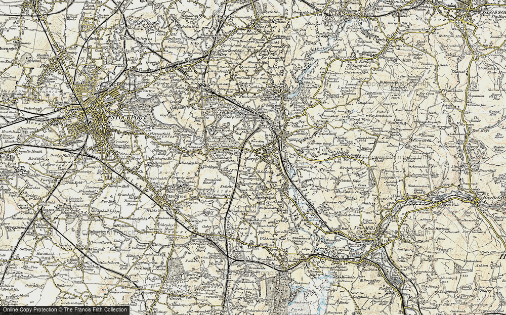 Old Map of Marple, 1903 in 1903