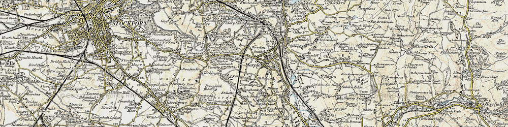 Old map of Marple in 1903