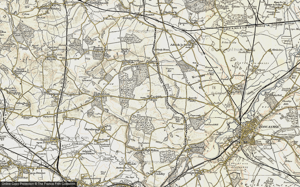 Old Map of Historic Map covering Melton Wood in 1903