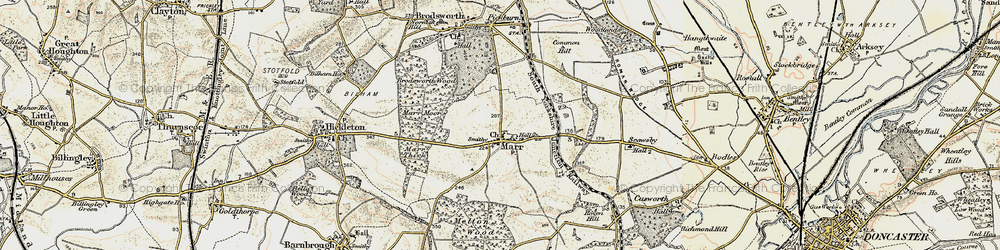 Old map of Marr in 1903