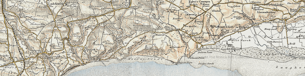 Old map of Marros in 1901
