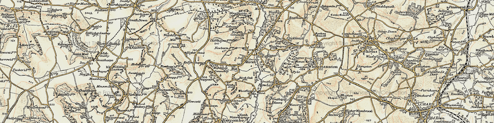 Old map of Marsh in 1898-1900